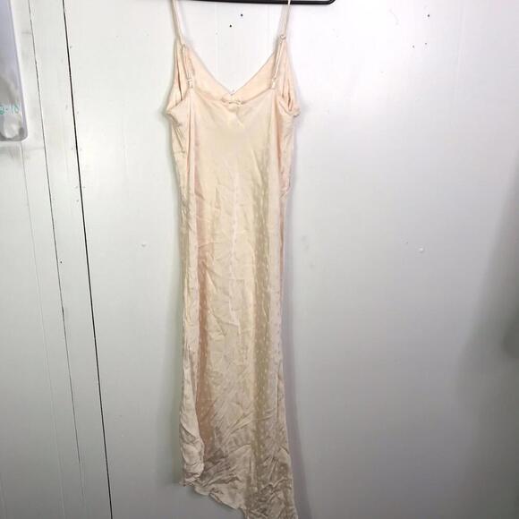 Love Stitch Dress Womens M Slip Polka Dot Babydoll Light Pink Asymmetrical Hem - Picture 7 of 7